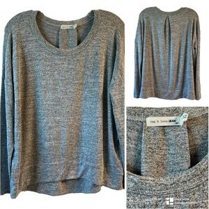 Rag & Bone Gray Blue Long Sleeve Relaxed Hoodie